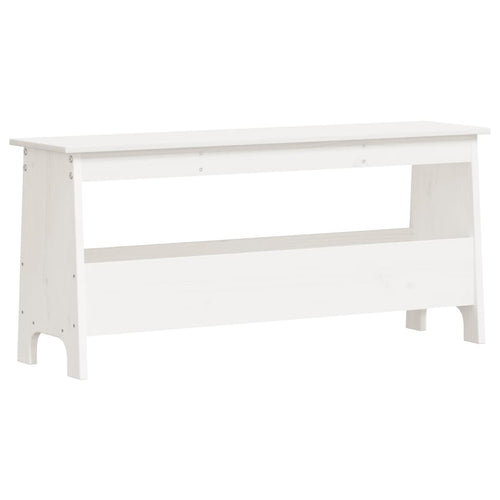 Flurbank Weiß 100 x 28 x 45 cm Massivholz Kiefer