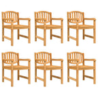 Gartenstühle 6 Stk. 58x59x88 cm Massivholz Teak