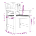 Gartenstühle 6 Stk. 58x59x88 cm Massivholz Teak