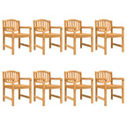 Gartenstühle 8 Stk. 58x59x88 cm Massivholz Teak