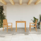 3-tlg. Garten-Essgruppe Massivholz Teak