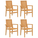 5-tlg. Garten-Essgruppe Massivholz Teak