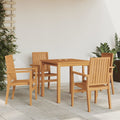 5-tlg. Garten-Essgruppe Massivholz Teak