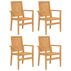 5-tlg. Garten-Essgruppe Massivholz Teak