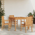 5-tlg. Garten-Essgruppe Massivholz Teak
