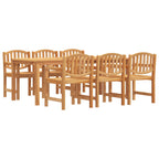 7-tlg. Garten-Essgruppe Massivholz Teak