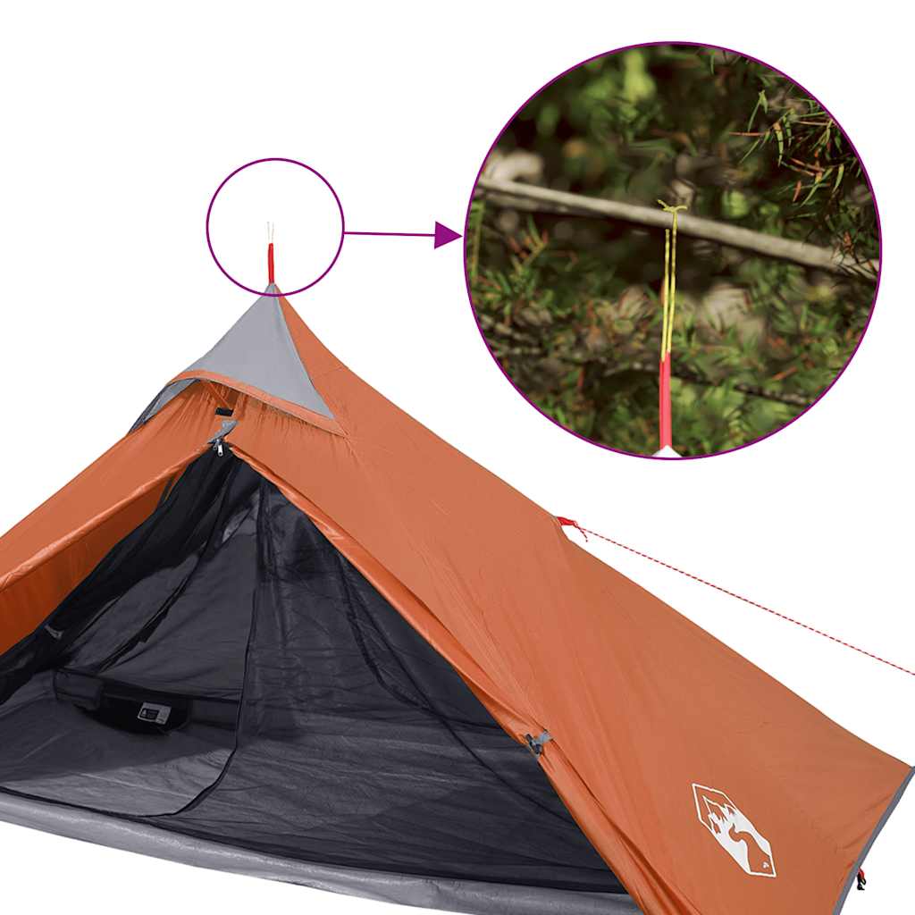 Tipi-Hängezelt 1 Person Orange Wasserdicht