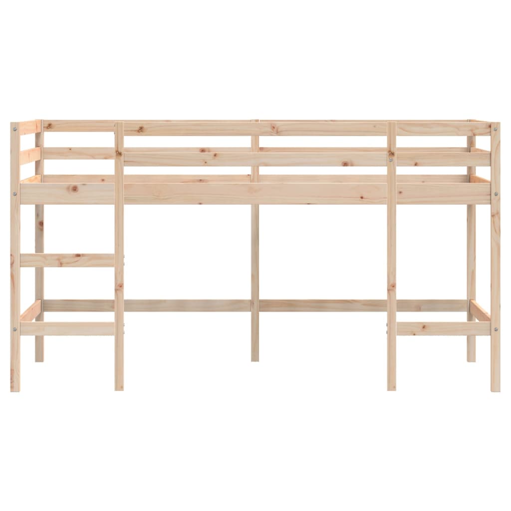 Kinderhochbett mit Leiter 80x200 cm Massivholz Kiefer