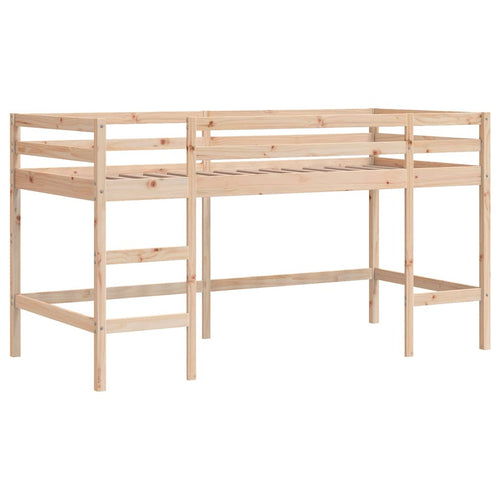 Kinderhochbett mit Leiter 90x190 cm Massivholz Kiefer