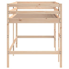 Kinderhochbett mit Leiter 90x190 cm Massivholz Kiefer
