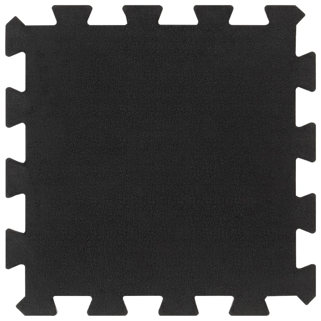 Bodenfliesen aus Gummi 9 Stk. Schwarz 16 mm 30x30 cm