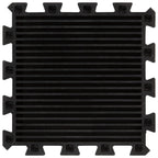 Bodenfliesen aus Gummi 9 Stk. Schwarz 16 mm 30x30 cm