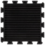 Bodenfliesen aus Gummi 16 Stk. Schwarz 16 mm 30x30 cm