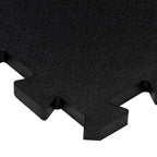 Bodenfliesen aus Gummi 16 Stk. Schwarz 16 mm 30x30 cm