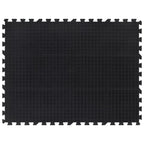 Gummi-Bodenfliese Schwarz 12 mm 90x120 cm