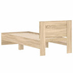 Bettgestell ohne Matratze mit Kopfteil Sonoma-Eiche 90x190 cm