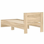 Bettgestell ohne Matratze mit Kopfteil Sonoma-Eiche 75x190 cm