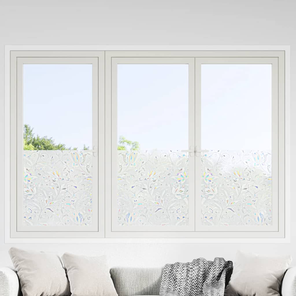 Fensterfolien 4 Stk. Matt Blumenmuster PVC