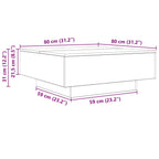 Couchtisch Sonoma-Eiche 80x80x31 cm Holzwerkstoff
