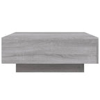 Couchtisch mit LED-Leuchten Grau Sonoma 80x80x31 cm