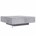 Couchtisch mit LED-Leuchten Betongrau 100x100x31 cm