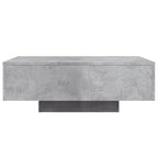 Couchtisch mit LED-Leuchten Betongrau 85x55x31 cm