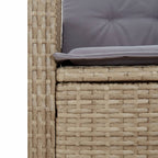 Gartensessel Kissen 2Stk. Verstellbar Beigemischung Poly Rattan