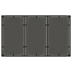 Gartentisch mit Glasplatte Schwarz 150x90x75 cm Poly Rattan