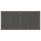 Gartentisch mit Glasplatte Braun 190x90x75 cm Poly Rattan