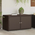 Gartenschrank Braun 110x55x60,5 cm Poly Rattan