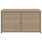 Gartenschrank Beige 110x55x60,5 cm Poly Rattan