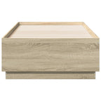 Bettgestell mit LED Sonoma-Eiche 90x190 cm Holzwerkstoff
