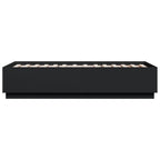 Bettgestell mit LED Schwarz 75x190 cm Holzwerkstoff