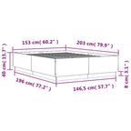 Bettgestell Sonoma-Eiche 150x200 cm Holzwerkstoff