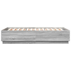 Bettgestell Grau Sonoma 120x200 cm Holzwerkstoff
