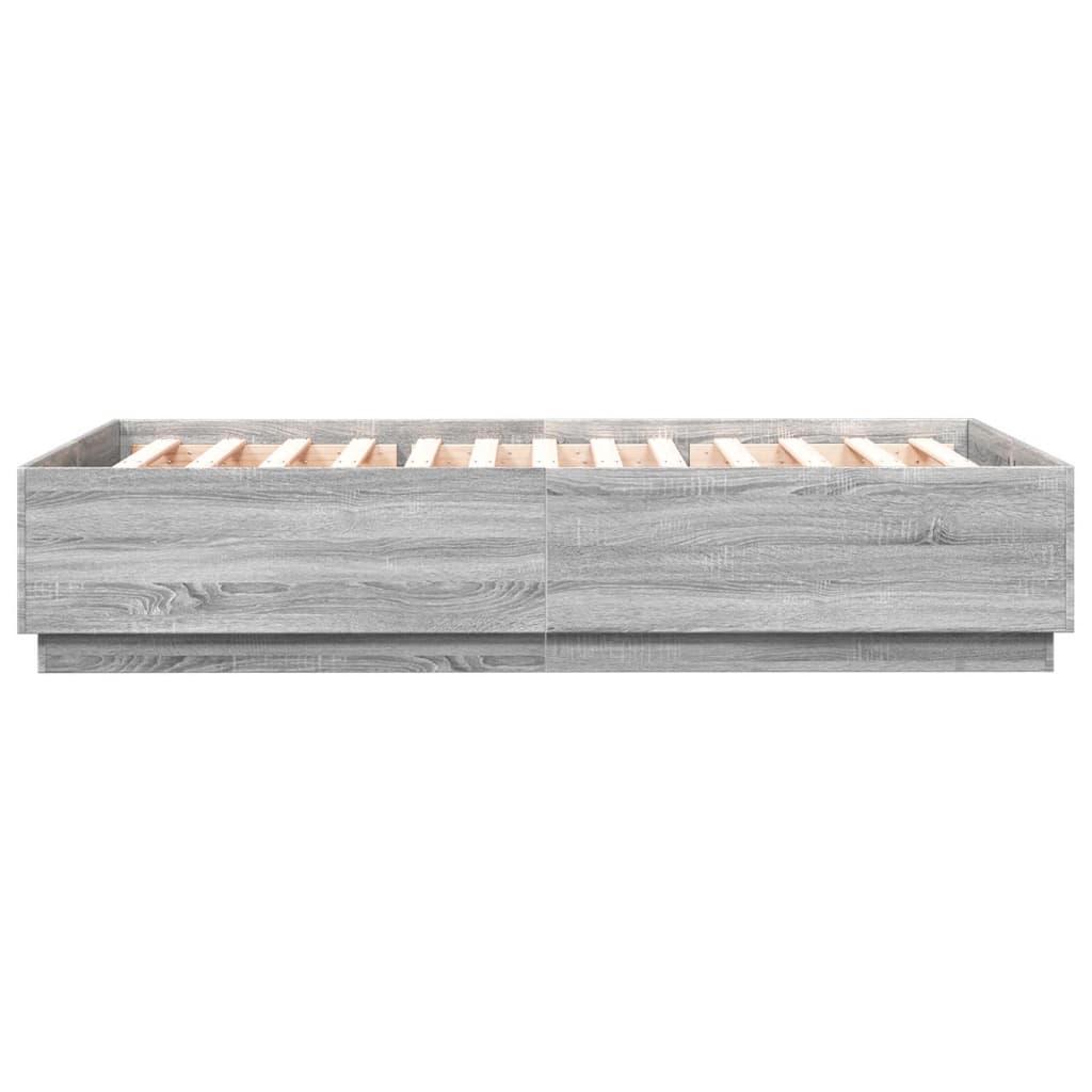 Bettgestell Grau Sonoma 120x200 cm Holzwerkstoff
