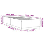 Bettgestell Schwarz 100x200 cm Holzwerkstoff