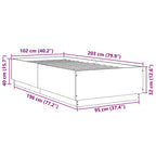 Bettgestell Sonoma-Eiche 100x200 cm Holzwerkstoff