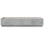 Bettgestell Betongrau 100x200 cm Holzwerkstoff