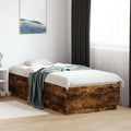 Bettgestell Räuchereiche 100x200 cm Holzwerkstoff