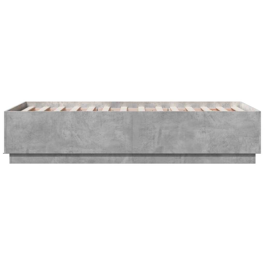 Bettgestell Betongrau 90x190 cm Holzwerkstoff