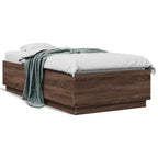 Bettgestell Braun Eichen-Optik 90x190 cm Holzwerkstoff