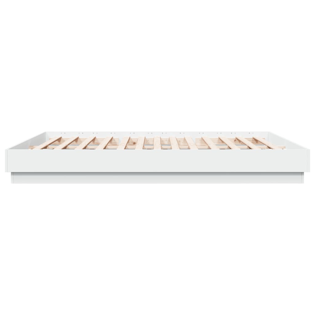 Bettgestell mit LED Weiß 180x200 cm