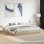 Bettgestell Sonoma-Eiche 200x200 cm Holzwerkstoff