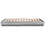 Bettgestell Grau Sonoma 160x200 cm Holzwerkstoff