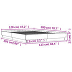 Bettgestell Weiß 120x200 cm Holzwerkstoff