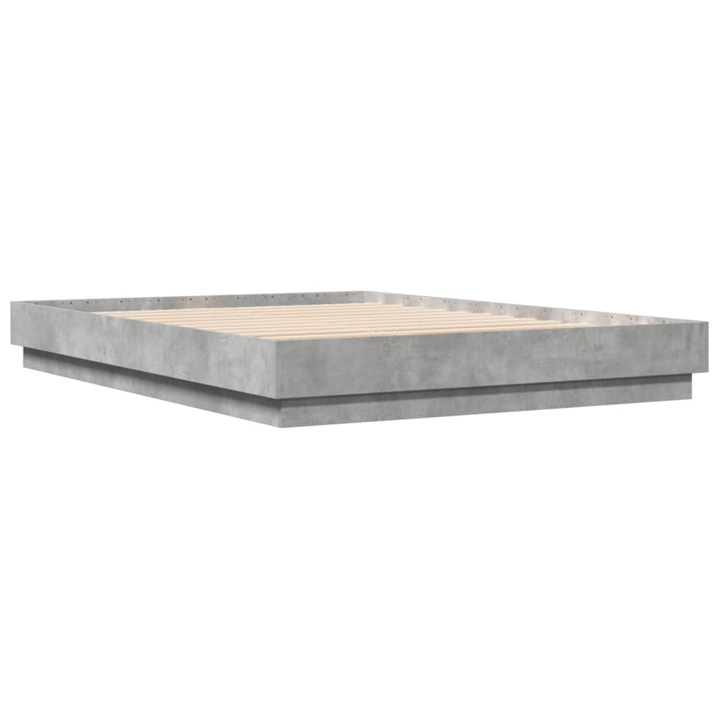 Bettgestell Betongrau 120x200 cm Holzwerkstoff