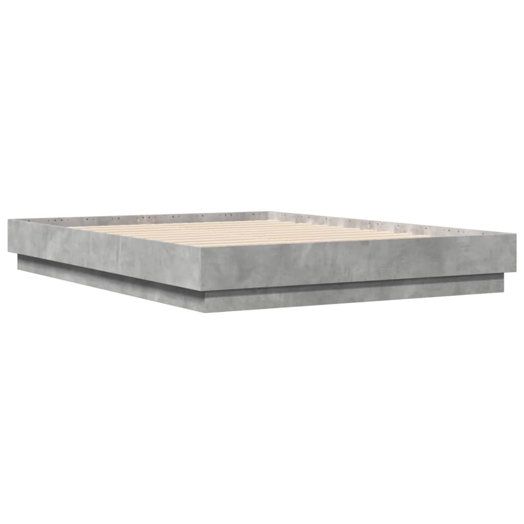 Bettgestell Betongrau 120x190 cm Holzwerkstoff
