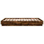 Bettgestell Räuchereiche 120x190 cm Holzwerkstoff