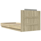 Bettgestell mit Kopfteil Sonoma-Eiche 90x200 cm Holzwerkstoff